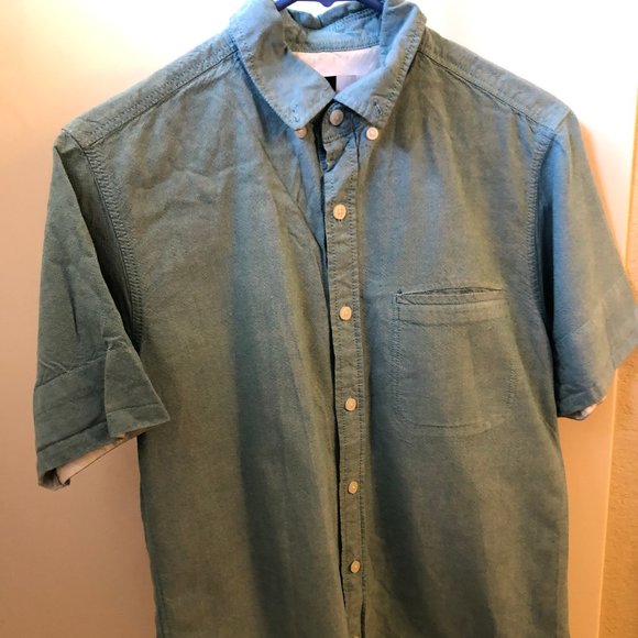 Topman Short Sleeve Shirt - Ocean Blue - Picture 2 of 8